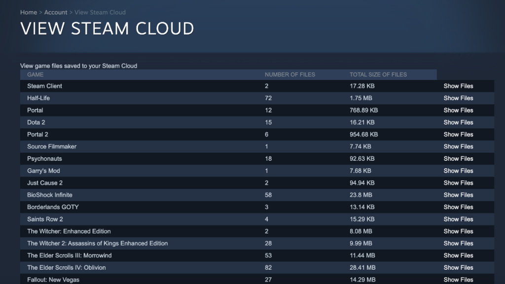 etätallennus Web-selaimesta Steam Cloudille